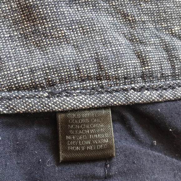 Express Blue Linen/Cotton Midi Shorts - Size 10 - Picture 4 of 6